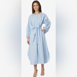 English factory powder blue billow sleeve dresss